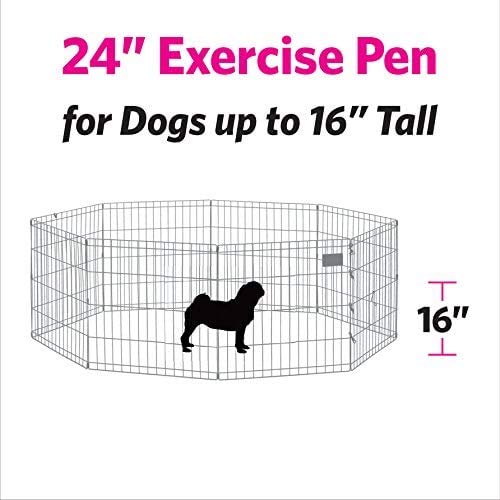 UNDERDOG 8 Panel Playpen Suitable for Dogs/Puppies/Cats & Rabbits foldable ideal for Indoor/Outdoor use puppy play pen (61cm, Black) - 5