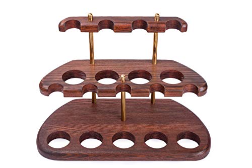 Dr Watson - Wooden Tobacco Pipe Stand - Arch IX - for 9 Tobacco Smoking Pipes, Handmade from Solid Wood