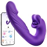 Rabbit Ears Pleasure Toy Automatic Control Adult Toy for Women 6.92 Inch Realistic Silicone Dick with Strong Suction Cup for Hands-Free Play - Soft Sensory Accessories Portable Gifts K-654