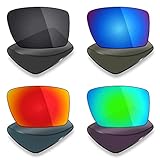 Mryok 4 Pair Polarized Replacement Lenses for Von Zipper Snark Sunglass - Stealth Black/Fire Red/Ice Blue/Emerald Green