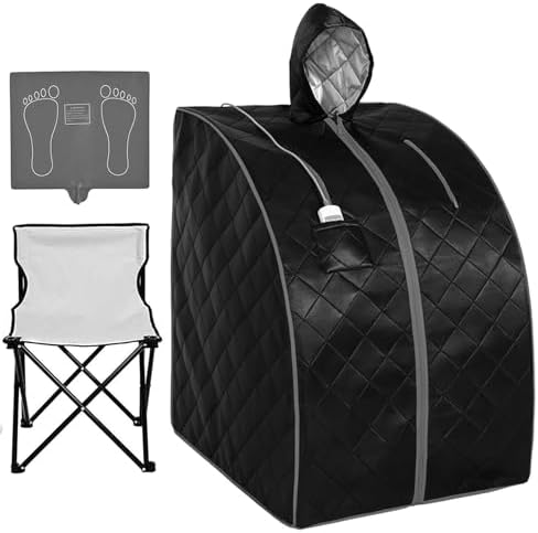 ZONEMEL Oversize Portable Far Infrared 1 Person Sauna, Personal S...