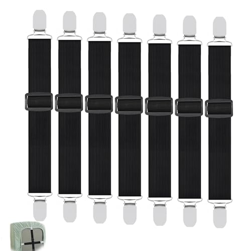 8 Pièces Tendeur Drap Housse élastique, Sangle Matelas Tendeurs De Drap RéGlables pour Draps De Lit Pince Couette Attache pour Matelas Canapé Planche à...