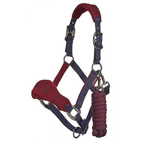 LeMieux Vogue Fleece Headcollar - Halter & Leadrope (Burgundy - Cob)