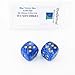 Blue Vortex Dice with Gold Pips 20mm (3/4in) D6 Pack of 2 Wondertrail