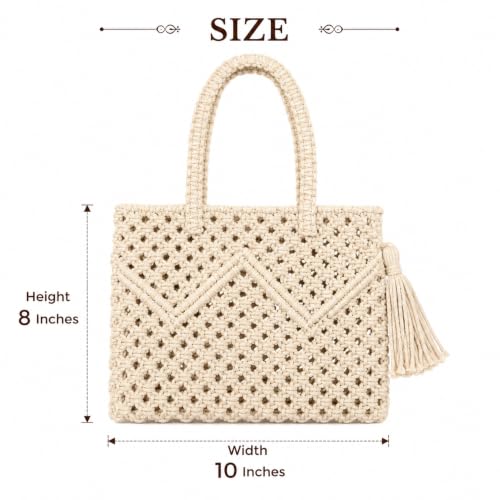 Image of Women's Handmade Macrame Crossbody Sling Bag Tote Bags Beautiful & Fancy Ladies Purse For Girls Women's Mobile Pouch Friends Gifts Birthday Marriage Party and Events,1- Piece