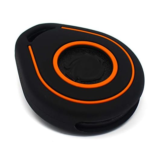 Funda para Llave de Moto HAB de Silicona, Keyless Go (Negro Naranja)