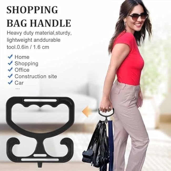 2-Pack Multi Purpose Heavy Duty Handle Holder Carrier - 100lb Strong, Ergonomic Grocery Bag Holder for All Carrying Needs (orange)