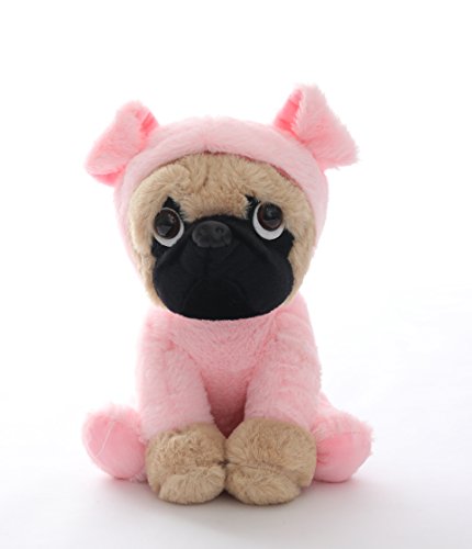 Joyamigo Stuffed Pug Dog Puppy Soft Cuddly Animal Toy In Pig Costumes - Super Cute Quality Teddy Plush 10 Inch #TOP2