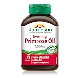 Jamieson Evening Primrose Oil 1,000 mg, Omega-6, Supports Skin Hydration, Skin Smoothness, Reduces Acne Symptoms, and Provides Ezcema Symptom Support. Non-GMO, Gluten-Free, 85 Softgels, Proudly Canadian