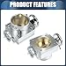 INFINAUTO Throttle Body Assembly, 80mm Car Throttle Body Actuator Aluminum Alloy Silver Tone, 1 Pcs