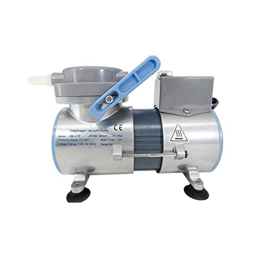 KUNHEWUHUA Oilless Diaphragm Vacuum Pump 0.5CFM Oil Free Mute Vacuum Pump (110V US Plug)