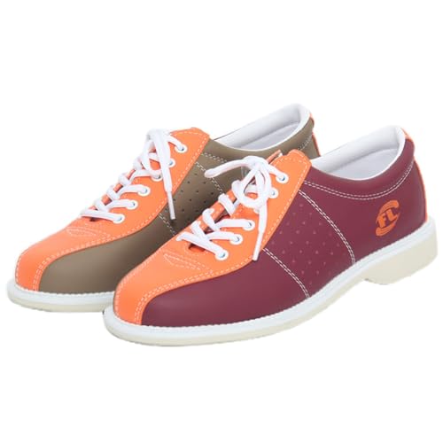 Wizeny Mens Leather Bowls Shoes Breathable Comfortable Non-Slip Lawn Bowling Shoes Lightweight Lace Up Fashion for Right Handed,ABC,3.5