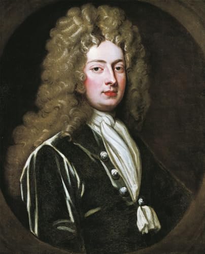 Pintura mural en lienzo vintage de 60x90cm con el retrato de William Congreve para pared