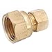 Anderson Metals 750066-0806 1/2-Inch by 3/8-Inch Compression Coupling