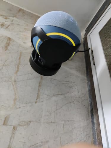 Image of Outlet Wall Mount Hanger Holder Stand Accessories Case Built-in Plug Cable Management for Echo Dot 4th Gen /Echo Dot 5th Gen Smart Speaker (Black)