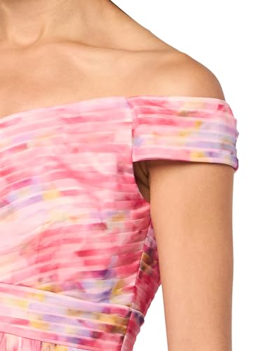 Image of Adrianna Papell Sweetpea Print Tulle Gown