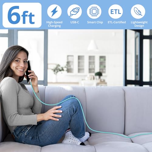 4 Pack USB C Charger for iPhone 16 15 Charger Fast Charging, 20W USB C Fast Charger Block with 6FT USB C to C Cable for iPhone 16 15 Pro Max/15 Plus/iPad Pro12.9/11,iPad Air,iPad mini Android Phones by Aorle - Image 9