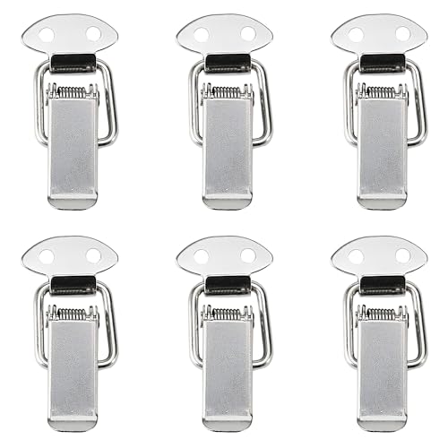 6 Pièces Loquets À Bascule À Ressort, Loquet À Bascule Lourd, Loquet À Bascule À Ressort, Loquet À Bascule En Acier Robuste, pour Coffre, ÉTui, Boîte, Coffre, Boîte À Outils, Tiroir, Armoire