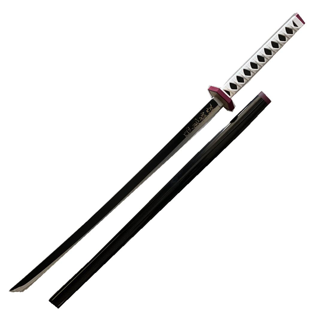 damdos Halloween Prop for Demon Slayer Katana Agatsuma Zenitsu Cosplay Sword Kamado Tanjirou Swords Shinazugawa Sanemi Weapons PU Material Xmas Birthday Gifts (Tomioka Giyuu)