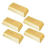 Hohopeti 5 Stück Teiliges Goldbarrenförmige Papier-geschenkboxen Klein Faltbare Snackverpackung für Süßigkeiten Kekse Pralinen Praktische und Elegante Pappschachteln für Partys und Festtage