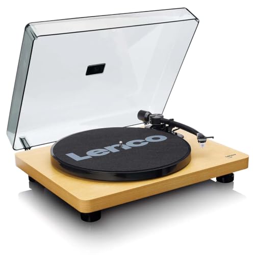 Lenco L-30WD USB Plattenspieler - Schallplattenspieler mit Riemenantrieb - 33 und 45 U/min - USB - RCA Line-Out - digitalisieren von Schallplatten - Vorverstärker - Holz, único