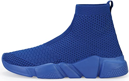 Image of Santiro Walking Shoes for Men Lightweight High Top Sneakers Breathable Knit Athletic Running Shoes Fashion Gym Sports Shoes