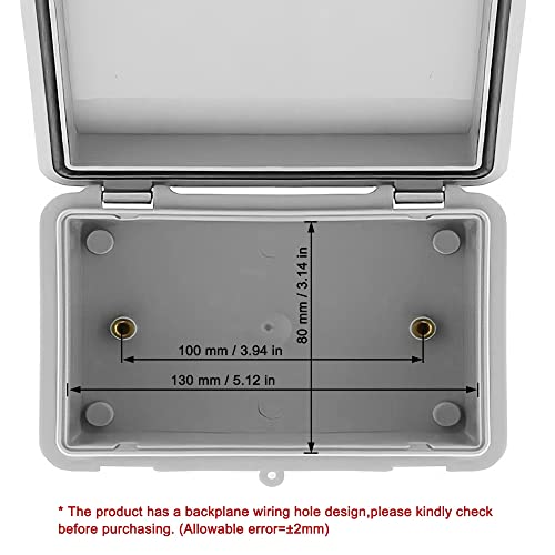 Sunnyglade Abs Plastic Dustproof Waterproof Ip65 Junction Box Universal Durable Electrical Project Enclosure With Lock (3.9"X5.9"X2.8") #TOP3