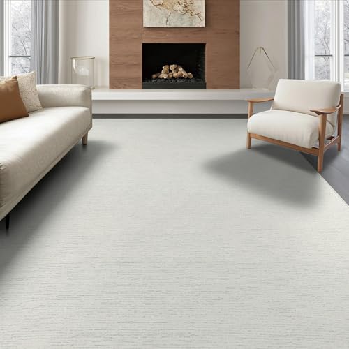 ODIKA 6'x9' Washable Modern Solid Area Rug, Beige Foldable Non-Slip Large Carpet Foldable Easy Care Carpet for Queen Size Bedroom, Under Bed, Master Bedroom | Ref:2015910