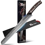 SYOKAMI Multifunction Carving Knife, 12 Inch High-Carbon Japanese Style Brisket Knife with Wood Handle, Damascus Pattern Full Tang Design, Razor-Sharp Slicing Knife for Meat Cutting with Gift Box