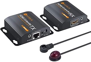 Neoteck HDMI Extender 164FT/50m HDMI Repeater with IR Remote 1080P HDMI Ethernet Network Extender over Single RJ45 Cat6 Cat7 Cables for PC DVD Sky HD Box PS3 PS4 Satellite Box and More Devices