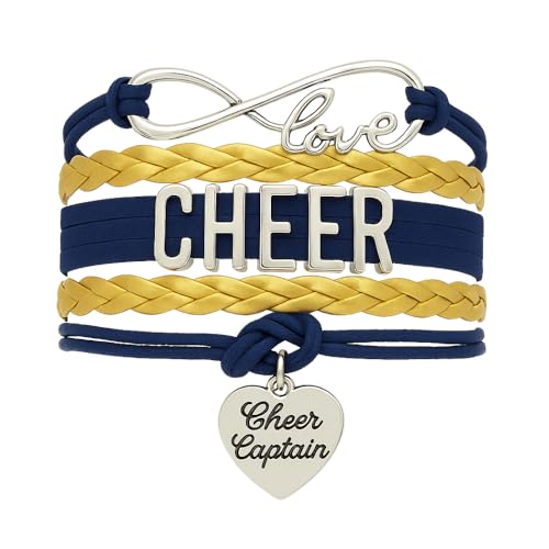 Image of Sportybella Cheer Captain Charm Bracelet- Girls Captain Cheerleading Bracelet- Cheer Jewelry for Cheerleader