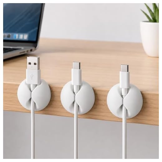Cable Clip Organizer Wire Holder Desktop Cord Management USB Charger Holder Cable Clip Desk Accessories for Home Office