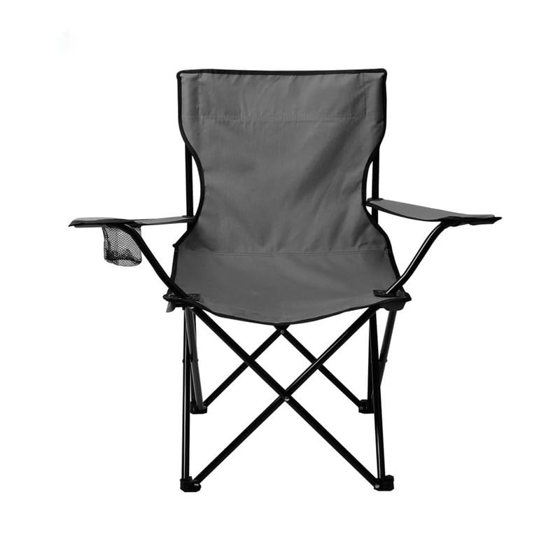 Vivo Technologies Premium Quality Folding Chair with Cupholder for Fishing Beach Garden Picnic Festival Foldable Portable Folding Blue Camping Chair Cold Rolled Steel Construction Black