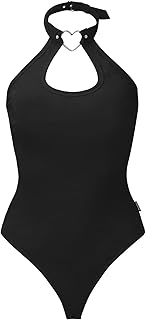 [LittleForBig] 大人用ロンパース 立ち襟 バックレス【ハート ブレイカー】 ホルターネック 黒/ピンク/グレー/紫