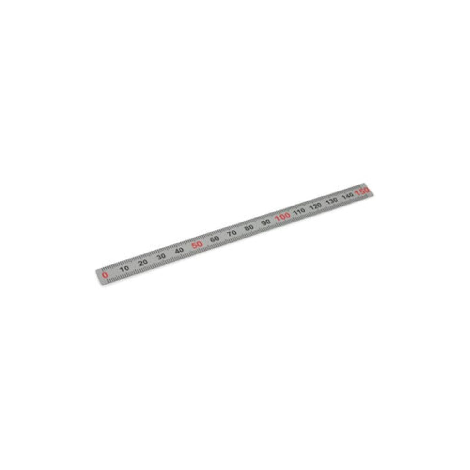 J.W. Winco 711-NI-8.00-W-L Stainless Steel Adhesive Backed Ruler - 7/16" Wide x 8" Long, Left to Right - Fractional 1/16" Graduations