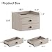Floating Nightstand Set of 2 with 2 Storage Drawers and Charging Station Wood Wall Mounted Bedside End Table Modern Night Stands Set 2 for Bedroom,Small Space,Grey Black