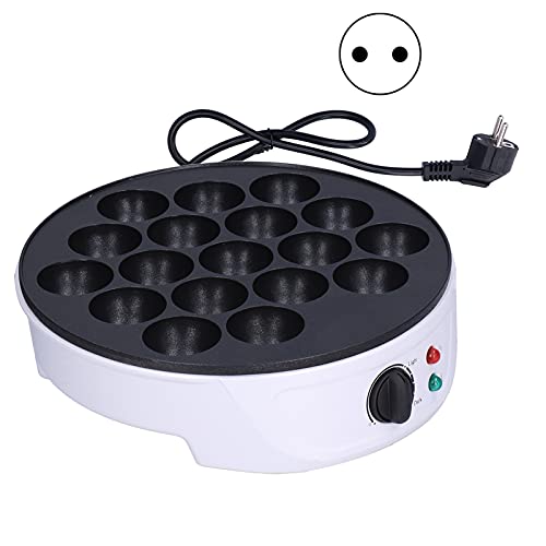 Takoyaki Maker, Máquina Eléctrica para Hacer Gofres de Huevos, Antiadherente, Herramienta de Cocina para Hornear para Cake Pops Bubble Egg Waffle 220-240V 50-/60Hz 750W-White(EU Plug)