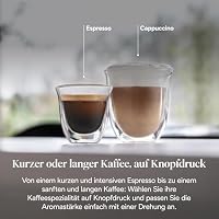 De’Longhi Magnifica S - Perfetto Kaffeevollautomat mit klassischem Milchaufschäumer, Espresso- und Cappuccino Kaffeemaschine, Bedienfeld mit Tasten, Schwarz (ECAM22.110.B) – Ansicht 4