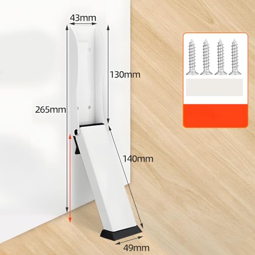 Butée de porte robuste sans vis en acier inoxydable pour maison