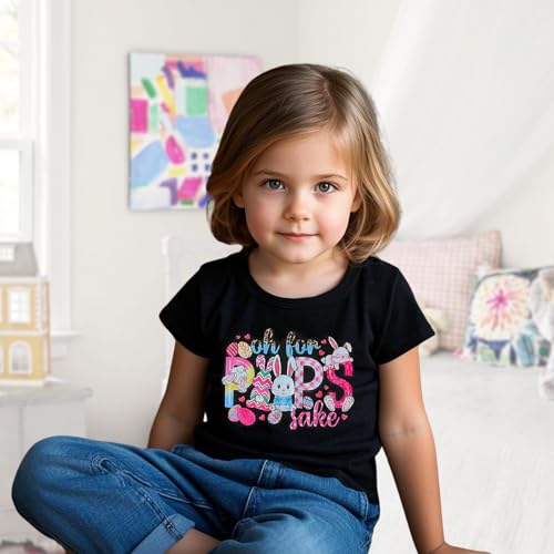 Girl Easter Shirts for Kids Bunny T Shirt Summer Causal Short Sleeve Tee Tops Easter Clothes4