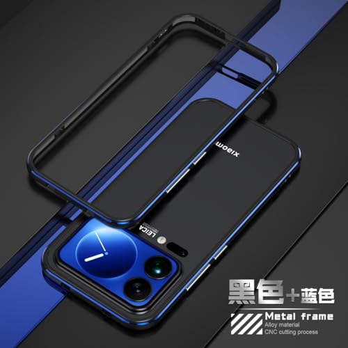 Coque Xiaomi 17 Pro 5G bumper aluminium rigide bleu noir 6,3 pouces