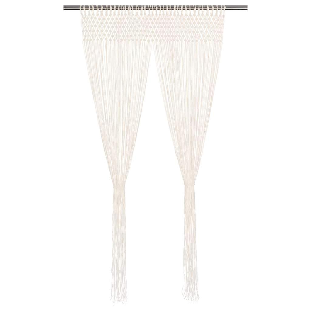 Rideau en macramé 140x240 cm Coton Salon A | Thermique Isolant Lumiere et Anti Chaleur Rideau Fenêtre pour Chambre et Intérieur