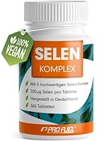 Selen hochdosiert 365x Selen 200µg Tabletten - Selenkomplex aus 3 hochwertigen Selenium-Quellen: Selenhefe, Selenmethionin & Natriumselenit, Selentabletten - laborgeprüft mit Zertifikat - 100% vegan