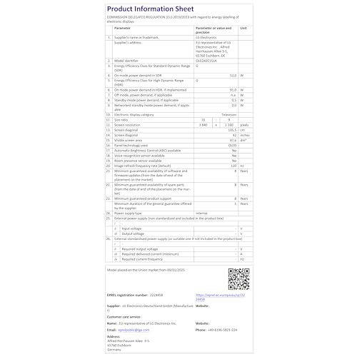 LG 42-Inch Class OLED evo AI...