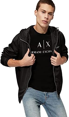 Armani Exchange Mens Logo Crew Neck Short Sleeve Jersey T-shirt T-Shirt