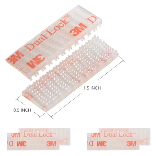 JUMINIZ 8 Pieces (4 Sets) EZ Pass Mounting Strips with Adhesive for EZ Pass/iPass Illinois/Sunpass Cars Windshield Toll Transponder Holders Dual Lock Sticky Replacement Double Sided Tape Sticker