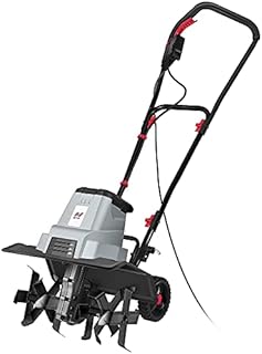 NETTA Electric 1500W Tiller with 6 Blades, Safety Guard and 2-Way Safety Switch, Height-Adjustable Transport Wheels - 40cm Cutting Width, 20cm Cutting Depth