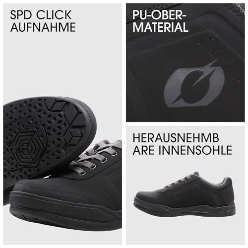 Zapatos O'Neal Pinned Spd con suela rígida para un pedaleo eficiente y seguro 5