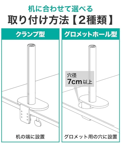 undefined LOE(ロエ) デュアル モニターアーム ノートパソコン Laptop 2画面 縦 上下 配置 液タブ ロング 組み立て簡単 LOLL3L 白 x シルバー の商品画像 5