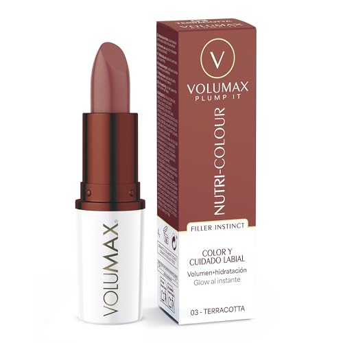 Volumax Plump It Nutri-Colour | Anti-Aging Lippenpflege mit Straffungseffekt | Farbe, Volumen und klinische Pflege in einem Schritt | Farbe TERRACOTTA 03 | 4 g